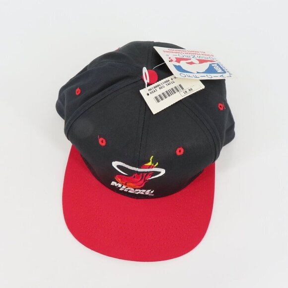 VTG Miami Heat NBA Official Drew Pearson Embroidered Flaming Basketball Cap NEW - Picture 3 of 12